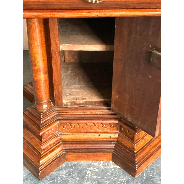 Vintage Boho 19th Century Carved Octagon Table For Sale - Image 4 of 11