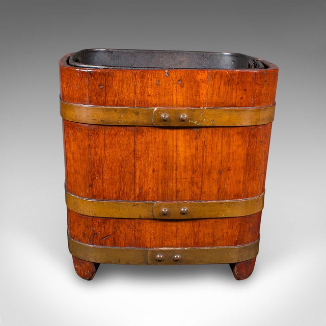 Late 19th Century Antique Fireside Store, English, Hearthside Coal Bin, Log Basket, Late Victorian For Sale - Image 5 of 9