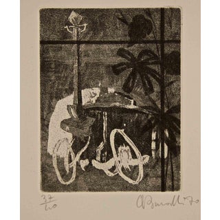Armando Buratti, Cement Mixer, Etching, 1970 For Sale
