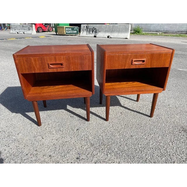 Danish Nightstands in Teak, 1967, Set of 2 For Sale - Image 4 of 11