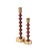 Red Sharma Crimson Gold Rounded Candlestick- Tall For Sale - Image 8 of 11