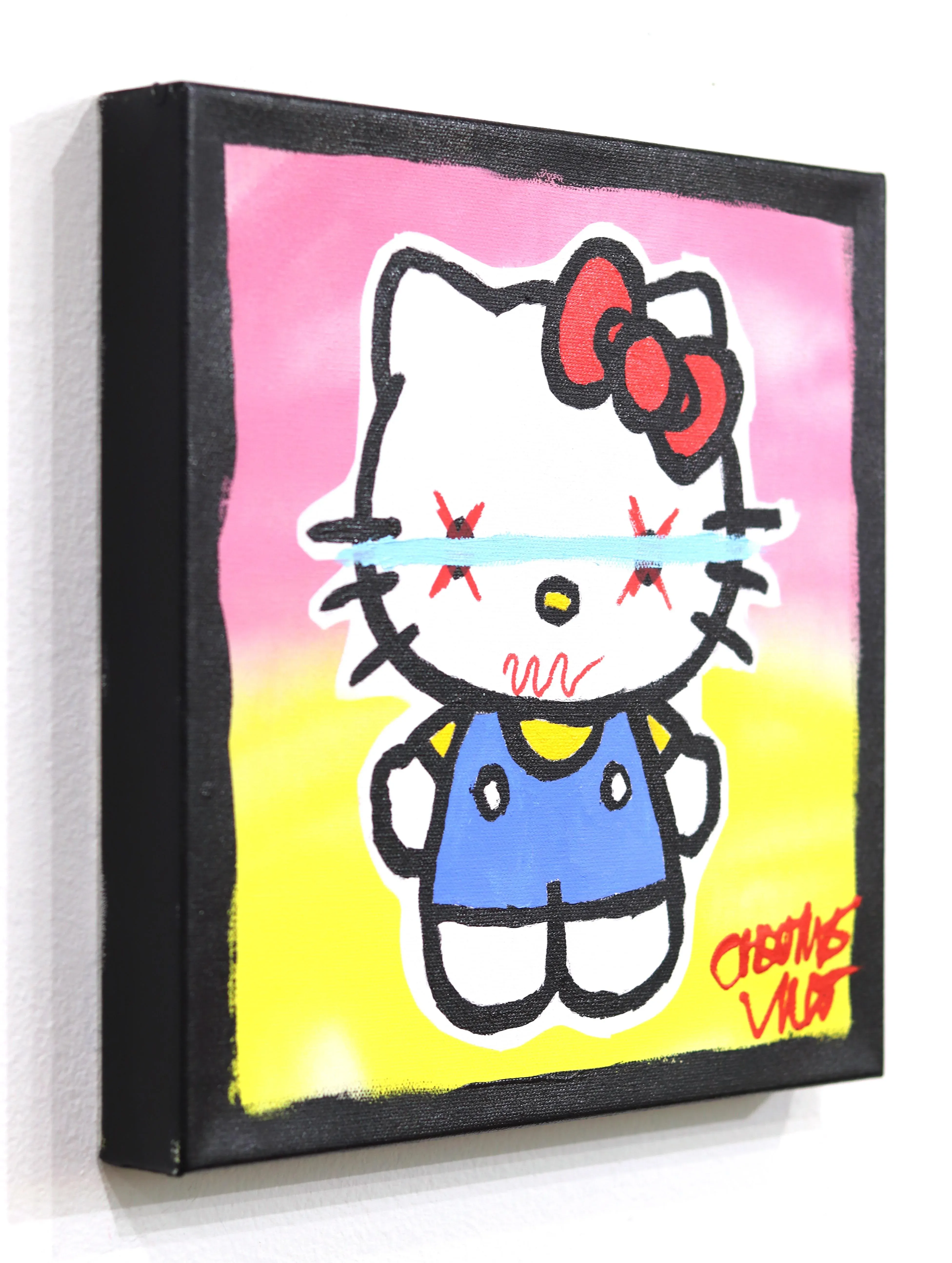 Hello Kitty - Pop Art Character Inspired Painting on Canvas