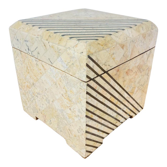 Vintage Maitland Smith Tessellated Stone Box For Sale