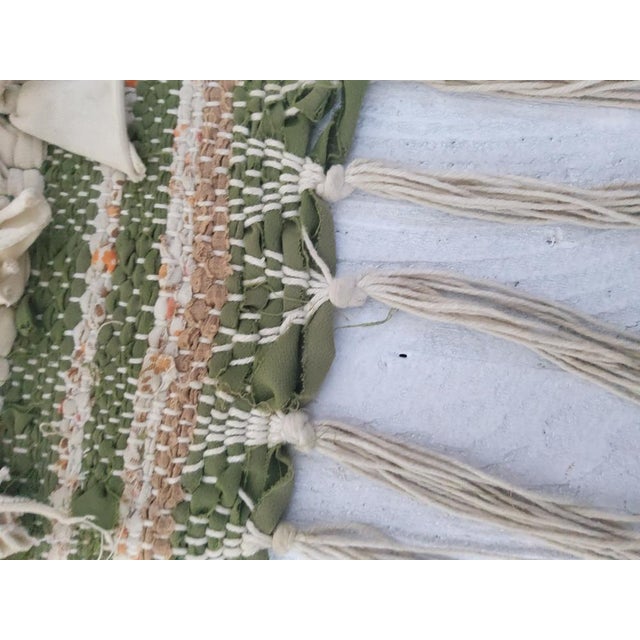 Textile Vintage Boucherouite Hand Knotted Rug For Sale - Image 7 of 10