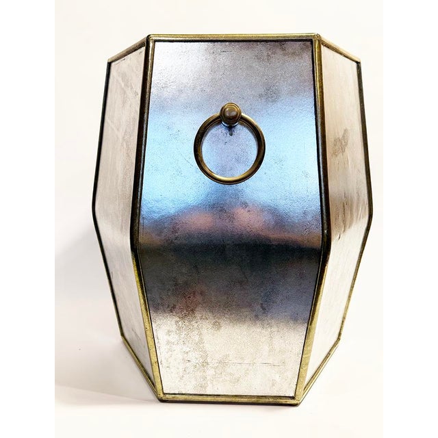 Contemporary Leather Drum Table For Sale - Image 6 of 9