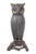 Large Pair of Vintage Arts and Crafts Rustic Victorian Owl Andirons With Glass Eyes For Sale - Image 9 of 14