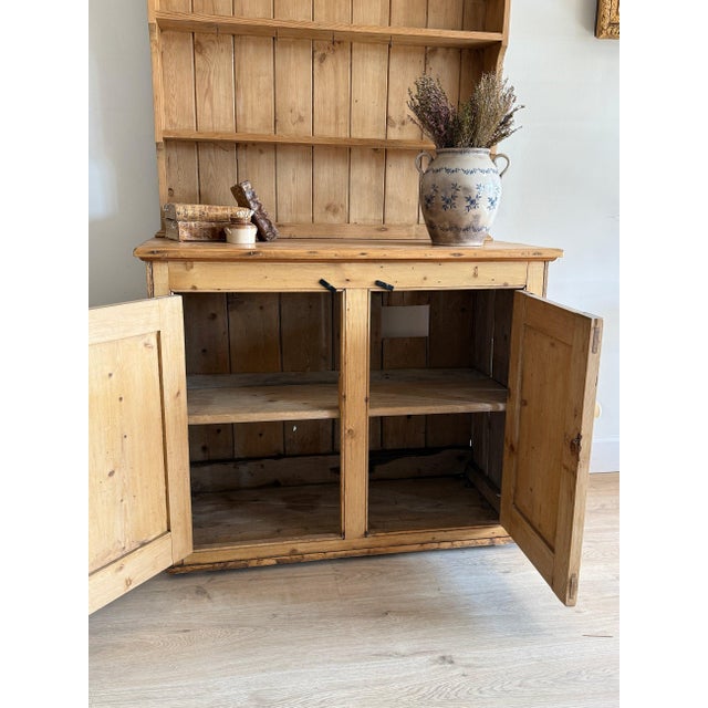 English Pine Stepback Hutch For Sale In Denver - Image 6 of 7
