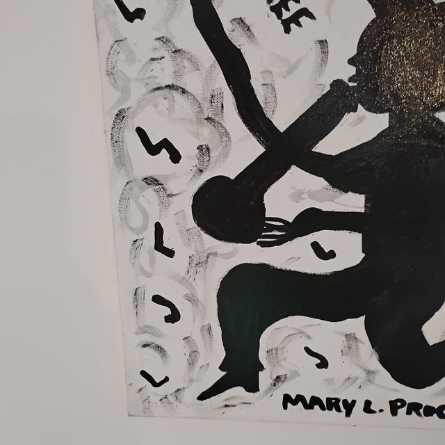 Music Sets the Soul Free Mixed Media Painting For Sale In Atlanta - Image 6 of 6