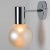 Glass Opal Glass and Chrome Wall Light from Glashütte Limburg, 1970s For Sale - Image 7 of 15