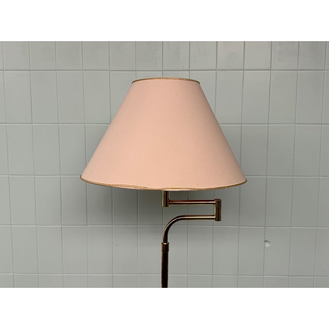 Italian Adjustable Floor Lamp in Brass Plated Metal from Cerva, 1980s For Sale - Image 9 of 14