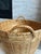 Mid 20th Century Round Tapered Woven Reed Basket Vintage Utility Laundry Basket With Reinforced Bottom and Wrapped Handles For Sale In Seattle - Image 6 of 10