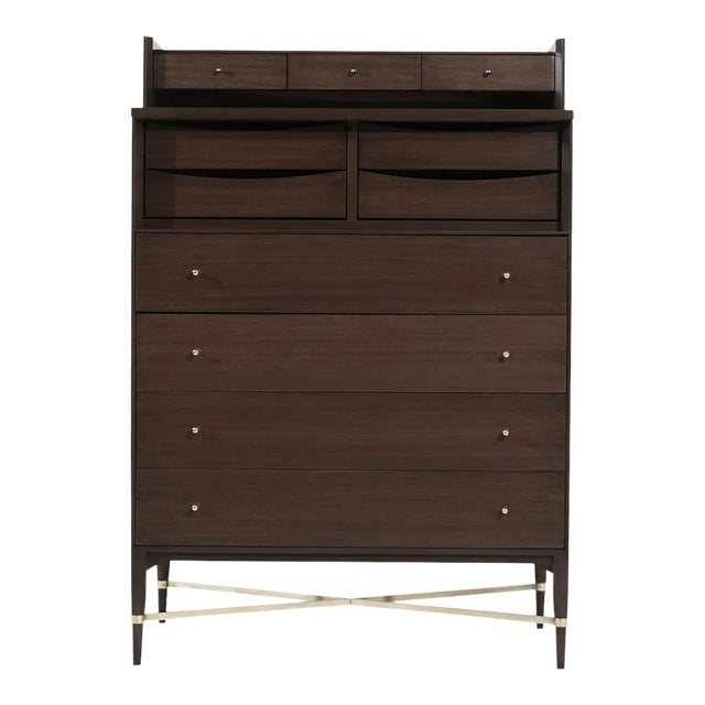 1950s Attributed to Paul McCobb Gentleman's Chest of Drawers in Mahogany For Sale
