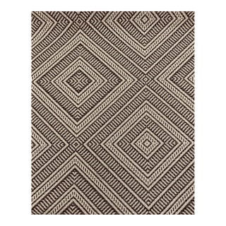 1.3 Yds of Schumacher Tortola Rattan Caramel Beige Indoor Outdoor Charcoal Geometric Upholstery Fabric For Sale