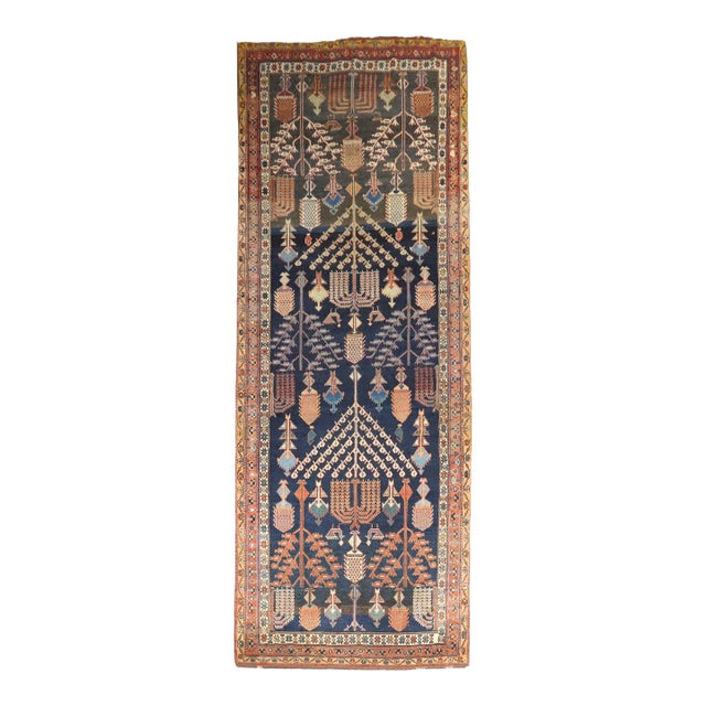 Early 20th Century Zabihi Collection Tribal Persian Weeping Willow Tree Gallery Rug - 5' x 13'2" For Sale
