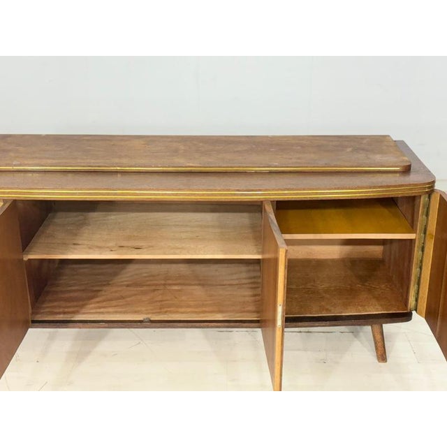 Mid-Century Sideboard in Wood with Gilt Details For Sale - Image 4 of 13