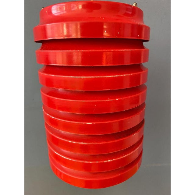Mid-Century Danish Red Pendant Lamp For Sale - Image 9 of 11