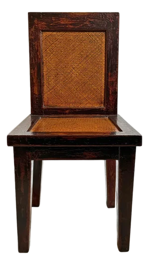 Vintage Chinese Wood Cane Chair