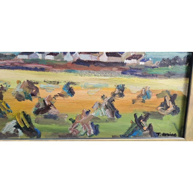 Modern T. Brice, Breton Landscape, 1970s, Oil on Panel, Framed For Sale - Image 3 of 8