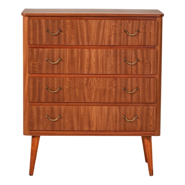 Scandinavian Mahogany Chest of Drawers, 1950s For Sale