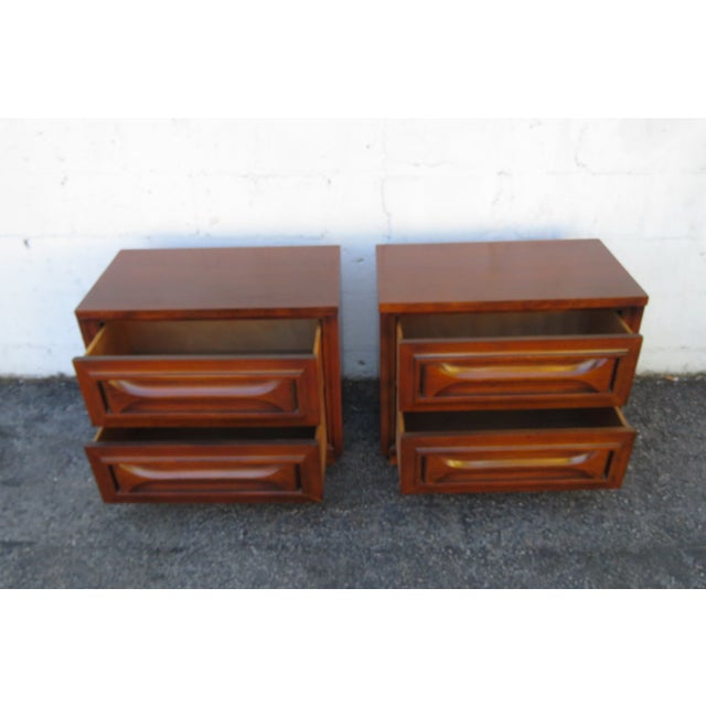 Mid Century Modern Nightstands End Side Bedside Tables a Pair 6292 For Sale In Miami - Image 6 of 14