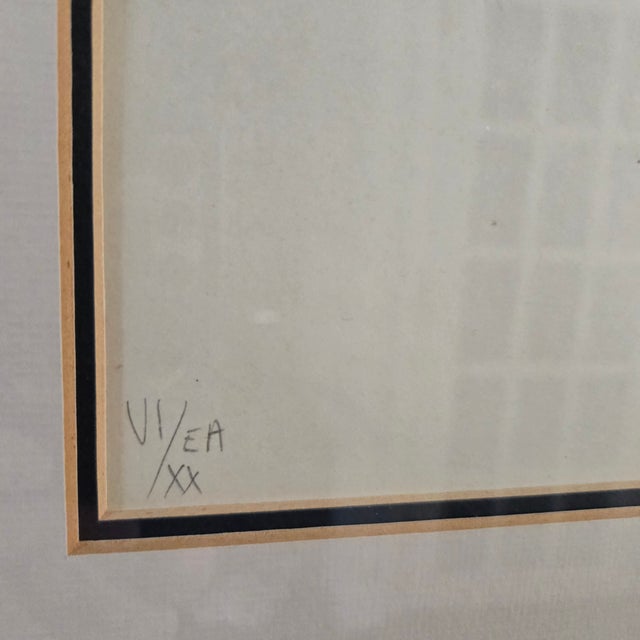 1980s Vintage Charlotte Reine "Accord Perdu" Framed Artist Proof Number VI Signed and Numbered *Flaw* For Sale - Image 5 of 18