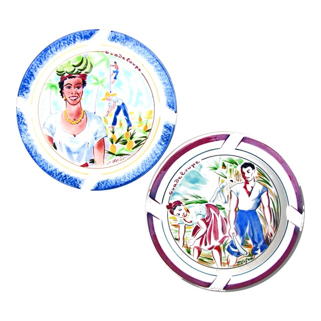 Midcentury French Caribbean Island Souvenir Ashtrays, Pair For Sale In Tulsa - Image 6 of 6