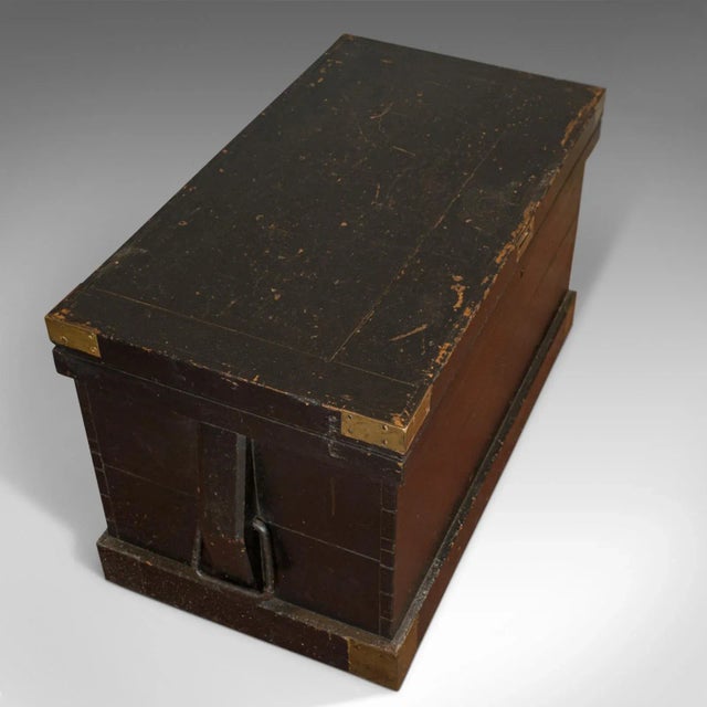 1880s Victorian Mahogany Master Shipwright's Chest For Sale - Image 10 of 13