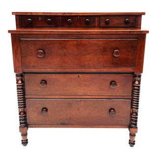 Early 19th Century American Empire Cherry Chest of Drawers For Sale