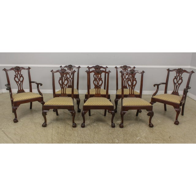 Set of 8 Henkel Harris Clawfoot Mahogany Dining Room Chairs For Sale - Image 13 of 13