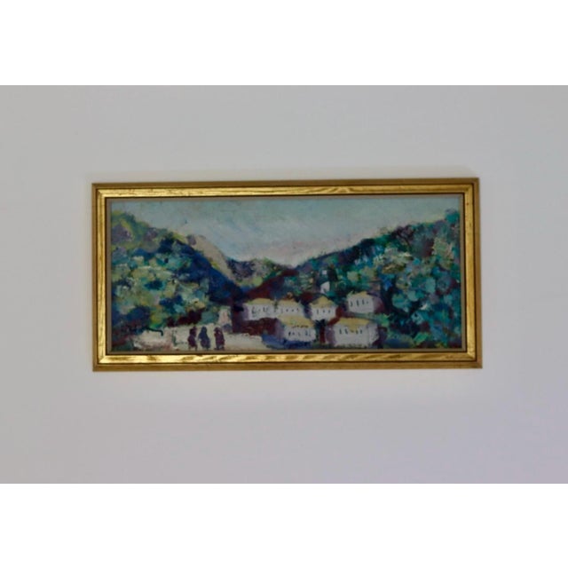 Bertil Wahlberg, Village, 1960s, Oil on Panel, Framed For Sale - Image 8 of 10
