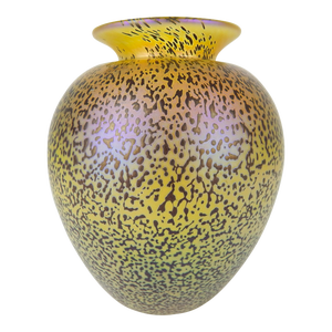 1980s Iridescent Modern Art Glass Vase by Magic Sands, Signed