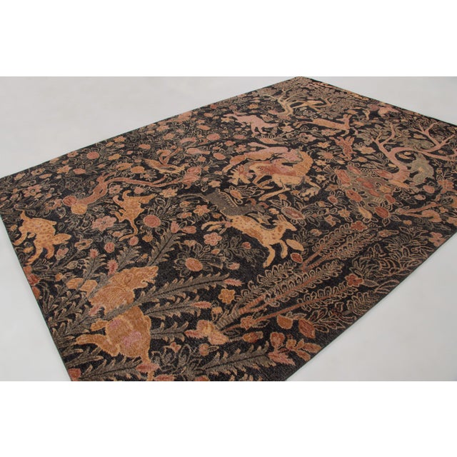 Rug & Kilim Modern Classics Persian Hunting Narrative Wool Rug by Rug & Kilim, India For Sale - Image 4 of 9