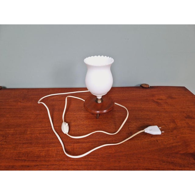 Opaline Glass Tripoid Table Lamp, 1960s For Sale - Image 15 of 17