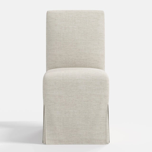 Cloth & Company Stoffer Home x Cloth & Company Lindy Slipcover Dining Chair in Relaxed Linen Zinc For Sale - Image 4 of 6