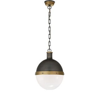 Hicks Pendant Light in Bronze and Glass by Thomas Obrien For Sale