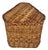 Vintage Wicker Rattan Triangle Side Table For Sale