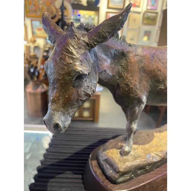 1990s 1990s Original Signed and Numbered Bronze Donkey Sculpture by Adryanna De Cienna For Sale - Image 5 of 11