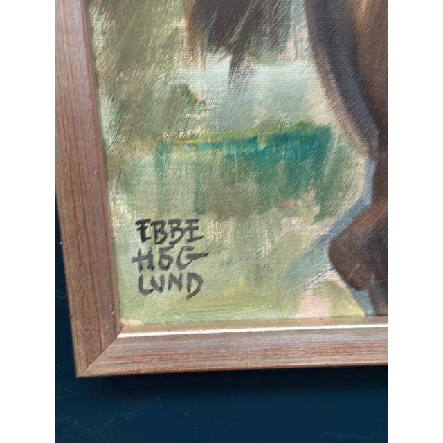 Ebbe Höglund, Horse Rider, 1950s, Oil on Canvas, Framed For Sale - Image 11 of 12