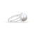 Contemporary 10MM Freshwater Pearl Diamond Halo Ring, Size 10 For Sale - Image 3 of 3