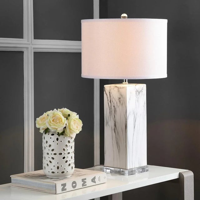 Olympia 29" Table Lamp in Black/White - a Pair For Sale In Philadelphia - Image 6 of 6