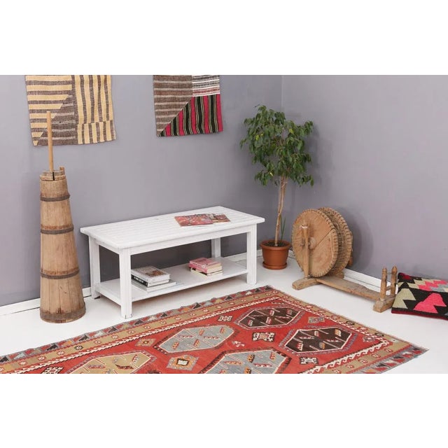 Mid 20th Century Vintage Turkish Kilim Rug For Sale In Los Angeles - Image 6 of 7