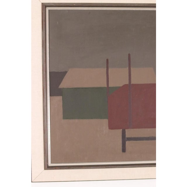 Mid-Century Modern Arne Olsson, Partition, 1960s, Oil & Acrylic on Canvas, Framed For Sale - Image 3 of 17