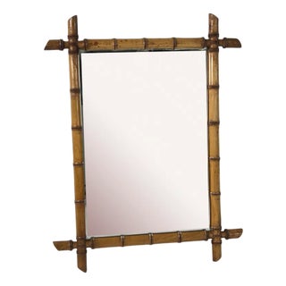Faux Bamboo Mirror, 1890s For Sale