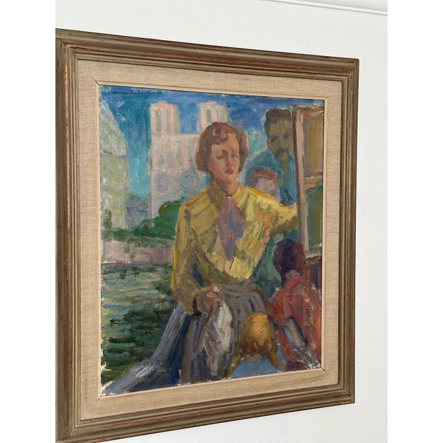 Margareta Wallin Kylander, Women in Yellow, 1960s, Oil on Canvas, Framed For Sale - Image 13 of 15