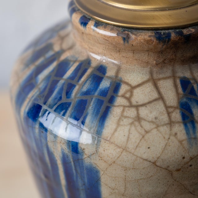 Ceramic Persian Fritware Jar Mounted as Lamp, Mamluk 16th-17th Century For Sale - Image 7 of 9