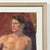 Vintage Expressionist Male Figurative Portrait, Framed (Oil on Canvas Paper). Housed in a blond wood frame under glass. In...