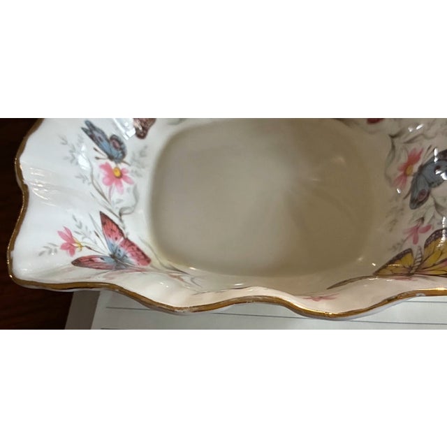 Queens China Vintage Queens Butterfly Fine Bone China Dish For Sale - Image 4 of 5