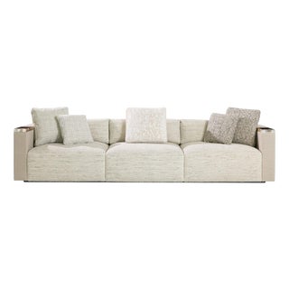 Egon Three-Seater Sofa in Lamberto and Avion Fabrics by Arcahorn For Sale