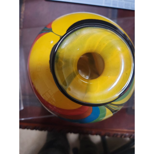 Postmodern Signed Renato Plesi for b.a.g. Barovier & Toso Murano Art Glass Tripod Vase For Sale - Image 3 of 6