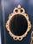 Early 20th Century Custom French Louis XV Style Midnight Blue Armoire With Antique Brass & Velvet Medallions For Sale - Image 5 of 14